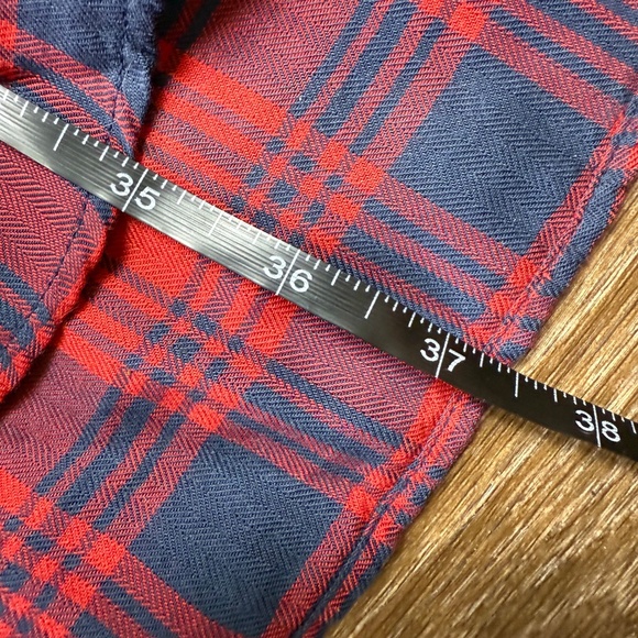 Grayson by Frank & Eileen the Artist Short Sleeve Shirt Dress Plaid Boho Prep S - Picture 7 of 8